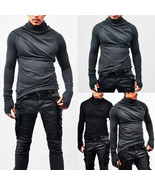 new Fashion Men&#39;s Slim Fit Irregular Long Sleeve Muscle Tee T-shirt Tops... - $190.20 MXN