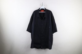 Vintage Dickies Mens 5XL Spell Out Panel Color Block Mechanic Work Button Shirt - $49.45