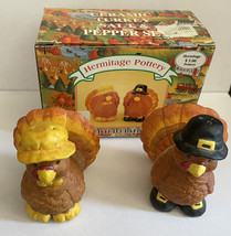 Thanksgiving Turkey Salt Pepper Shakers By Hermitage Pottery - £11.79 GBP