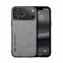 Generic Case for iPhone 17 (Color: Lightgray) Magnetic Leather Hard Sili... - $848.87 MXN