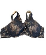 Thirdlove Lace Contour Plunge Black &amp; Beige Underwire Padded Bra 38D - €19,78 EUR