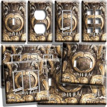 Rustic Old Antique Wood Carving Style Light Switch Outlet Wall Plates Room Decor - £8.55 GBP+