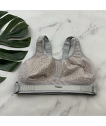 Chantelle Medium Impact Sports Bra Size M Cream Gray Adjustable Workout - $35.19 CAD