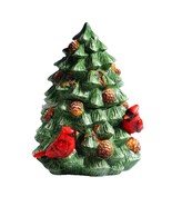 Ceramic Christmas Tree Cookie Candies Decorative Jar With Lid, Red Candi... - $78.99