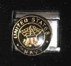 United States Navy Wholesale Italian Charm Enamel Link 9MM K55 - $13.50