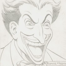 Ramona Fradon Signed Batman DC Comics Original Art Sketch ~ The Joker - £147.87 GBP