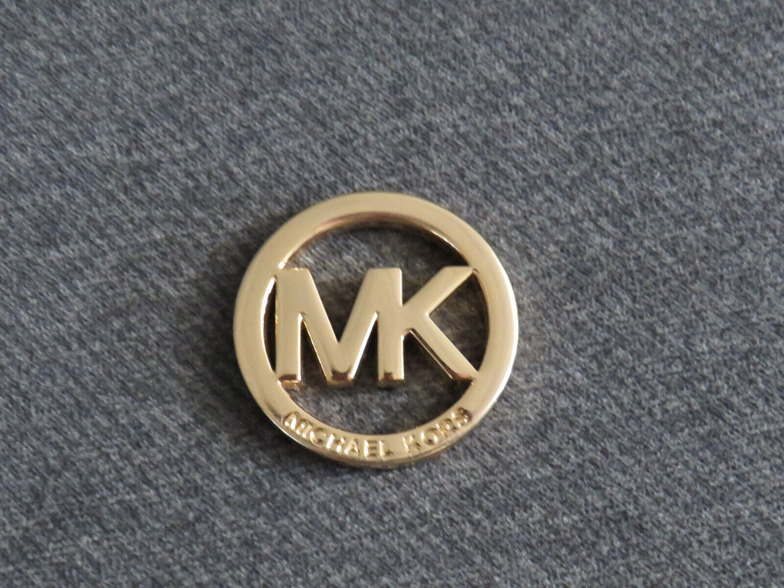 Michael Kors Gold Tone Round MK Charm Authentic - $16.99