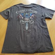 Orange County Choppers Motorcycles Eagle USA Sword T-shirt Grey Men's Size Large - $14.80