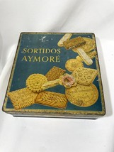 Vintage Biscuits Tin Box Sortidos AYMORE Limitada Made in Brazil Rio Cookies - £20.81 GBP