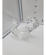 Vintage Sasaki Crystal Large Squirrel Candy Nut Dish Candle Votive - $18.91 CAD