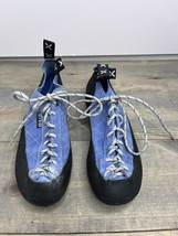 Five Ten women&#39;s blue suede climbing shoes lace up size 7 made in USA - £14.10 GBP