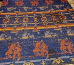 Vintage Beacon Camp Blanket Native American Smoke Signals Tee Pee Double... - $149.99