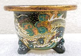 Japanese Neofinetia Orchid Pot Hand Painted Dragon Flying Over Water 2 3... - $99.00