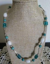 Semi-Precious Stone & Beaded Necklace ~ 16" Long ~ Multi Colored ~ New ~ 27 - $22.44