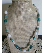 Semi-Precious Stone &amp; Beaded Necklace ~ 16&quot; Long ~ Multi Colored ~ New ~ 27 - $427.24 MXN