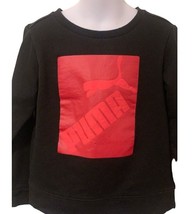 Puma Boys Sweatshirt Youth Size 6 Black Red Graphic Long Sleeve  - £10.86 GBP
