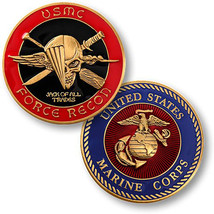 Marine Corps Force Recon Jack Of All Trades 1.75&quot; Challenge Coin - £29.02 GBP