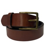 Eddie Bauer Belt Mens 38 Italian Leather Brass Buckle Casual USA Made Pr... - $371.53 MXN