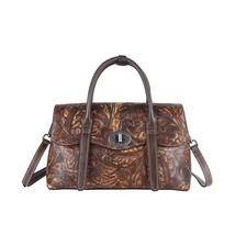 Retro First Layer Cowhide Leather Women&#39;s Handbags Hand-colored Crossbody Ladies - £97.79 GBP