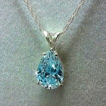 2.50 Ct Pear Cut Lab Created Blue Topaz 925 Sterling Si1ver Women&#39;s Gift Pendant - £44.85 GBP