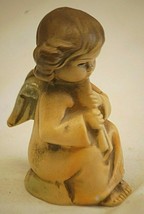 Paper Mache Cherub Angel Girl Playing Flute Figurine Curio Cabinet Vinta... - £15.57 GBP