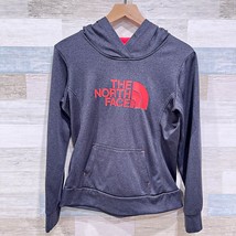 The North Face Fave Pullover Logo Hoodie Sweatshirt Gray Pocket Womens S... - £19.46 GBP
