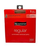 No Nonsense Regular Pantyhose Reinforced Toe Size Q2 Tan 1 Pair Plus 2 XXL - $256.63 MXN