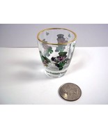 Small souvenir shot glass Ireland shamrocks &amp; leprachauns gold rim - $122.59 MXN