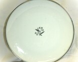 Graycliff Noritake Dinner Plate Platinum Flowers Gray &amp; Black Leaves - $21.77