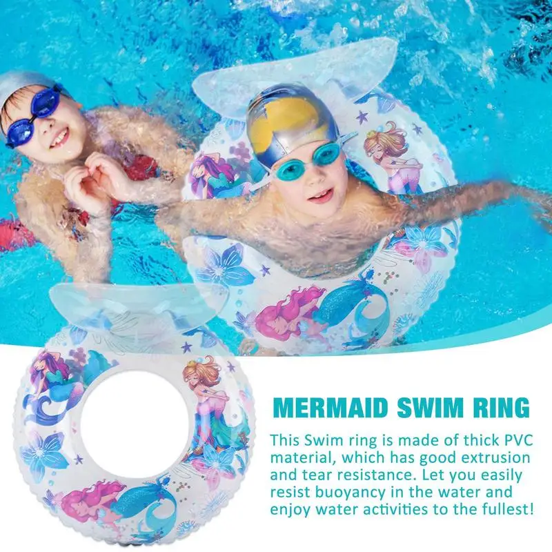 Inflatable Swimming Ring Thickened Summer Sequins ermaid Pool Float Adult - £12.14 GBP