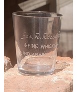 Antique Jas. R. Ross &amp; Co. Pre Prohibition Whiskey Shot Glass Indianapol... - £33.19 GBP