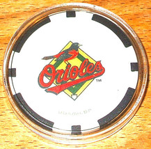 (1) Baltimore Orioles Poker Chip Golf Ball Marker - White with Black Ins... - £6.25 GBP
