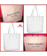Kate Spade Polka Dots Perfume White Tote Handbag w/Pink Shopping Gift Ba... - £23.70 GBP