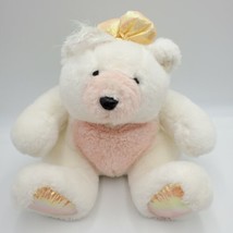 1993 Mattel Ice Tickle Polar Teddy Bear Plush Stuffed Shiny - £23.14 GBP