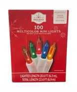 100 Multicolor Mini Christmas Lights  - White Wire - 20 Ft - Xmas Holiday - $9.89
