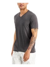Alfani T-Shirt Mens Small Black/White V-Neck Cotton Blend Short Sleeve - $11.99