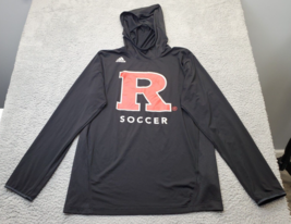 NCAA Rutgers Scarlet Knights adidas Climalite Hoodie Football Mens Large Black - $23.09