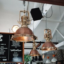 Copper and Brass Wiska 19 inch Deck Nautical Light Set of 3 - £2,604.48 GBP