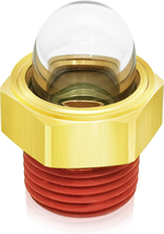 Oil Sight Glass, 1/2 NPT Hex Head Domed Oil Sight Glass, Brass Bulls Eye Sight G - £13.33 GBP