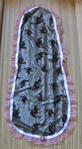 Violin 4/4 /Fiddle Blanket/Cotton/Witches/Goth/Lace Edging/Viola 14&quot; - £15.90 GBP