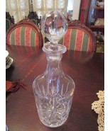  MID CENTURY YUGOSLAVIA MADE CRYSTAL DECANTER  12 x 4 1/2&quot;  8&quot; [GL-5] - $3,706.57 MXN