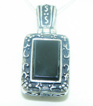 Onyx Pendant Real Solid .925 Sterling Silver 12.9 G - £93.00 GBP