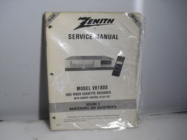 Zenith VR1800 Original Service Manual - $2.96