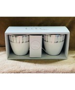 Nicole Miller Boxed Set of Porcelain 16oz Coffee Mugs w/Silver Accents - £13.80 GBP