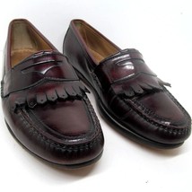 G.H.Bass Weejuns Mens Burgundy Leather Kilted Penny Loafers Size US 11 E - £30.67 GBP
