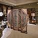 Thai Heritage Hand-Carved Wooden Room Divider Screen, Southeast Asian Floral Mot Item image 8