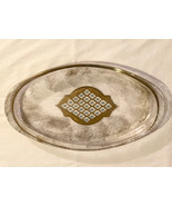 Vintage Pyrex oval dish tray 1233 gold aqua mid century 3 qt casserole b... - £19.60 GBP