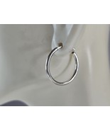 Womens Vintage Estate Sterling Silver Hoop Earrings 1.5g #E3812 - $33.94 CAD
