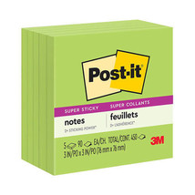 Post-it Super Sticky Notes 76x76mm (5pk) - Limeade - £18.75 GBP