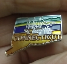 State pins Connecticut Metal Hat tac push on Pin pins - $9.98